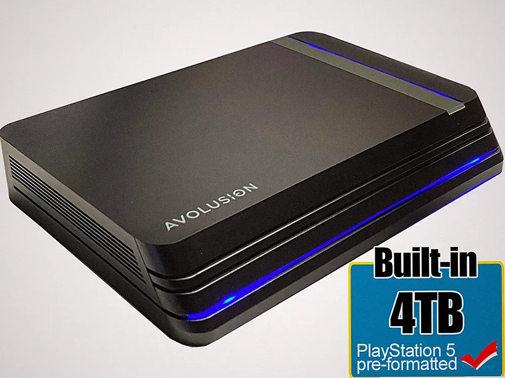 Avolusion PRO X 4TB USB 3.0 External Gaming Hard Drive for PS5 Game Console